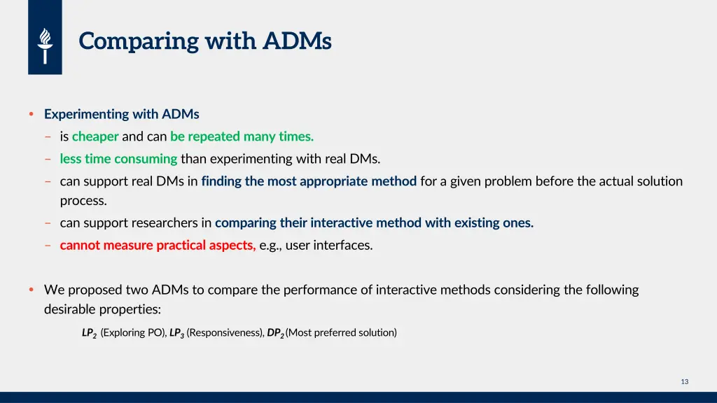 comparing with adms