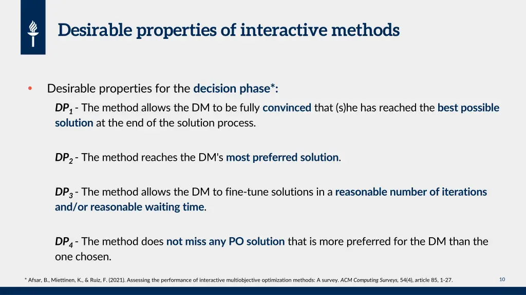 desirable properties of interactive methods 2