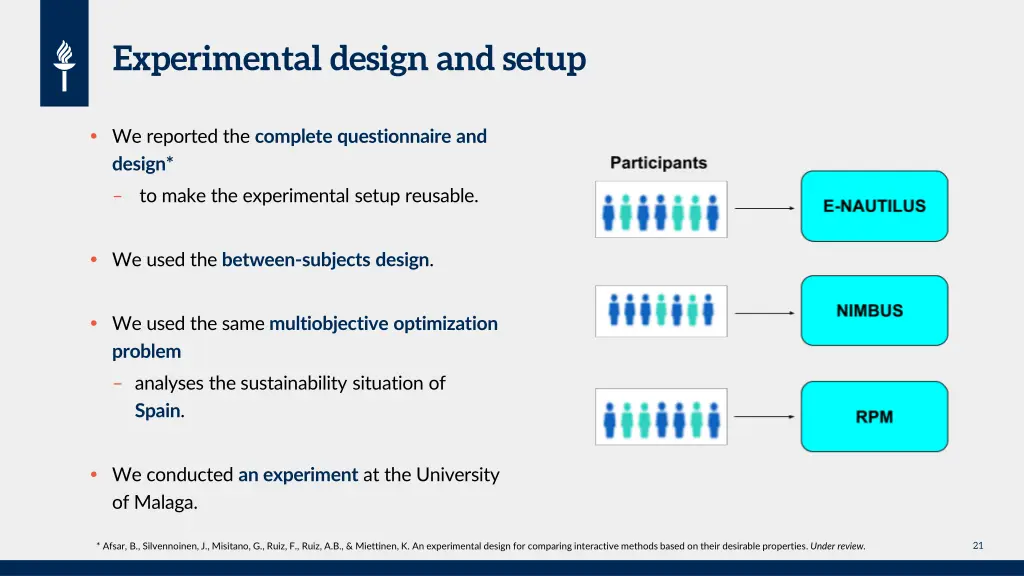 experimental design and setup 1