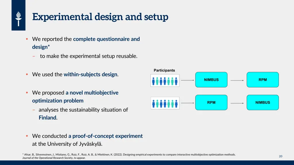 experimental design and setup