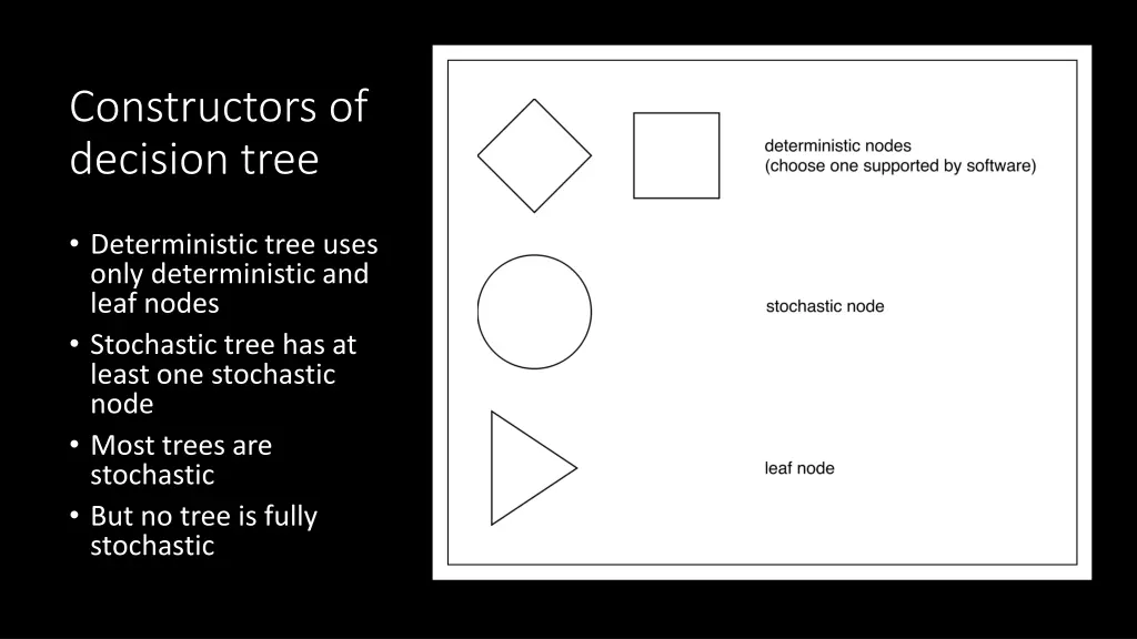 constructors of decision tree