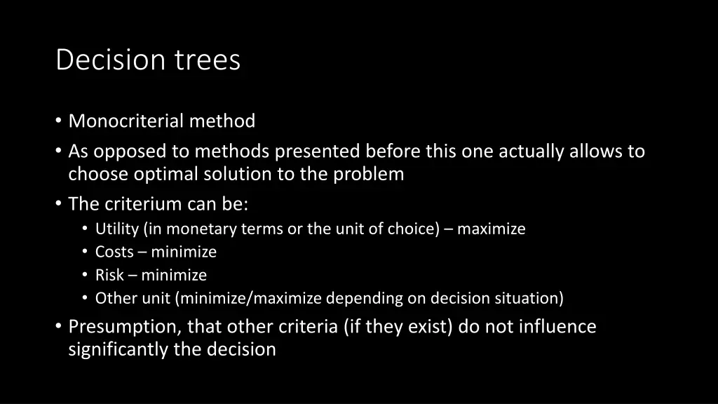 decision trees