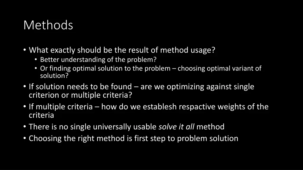 methods