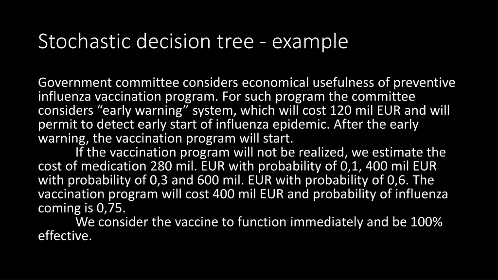 stochastic decision tree example