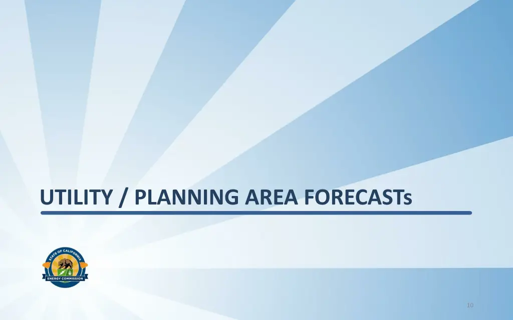 utility planning area forecasts