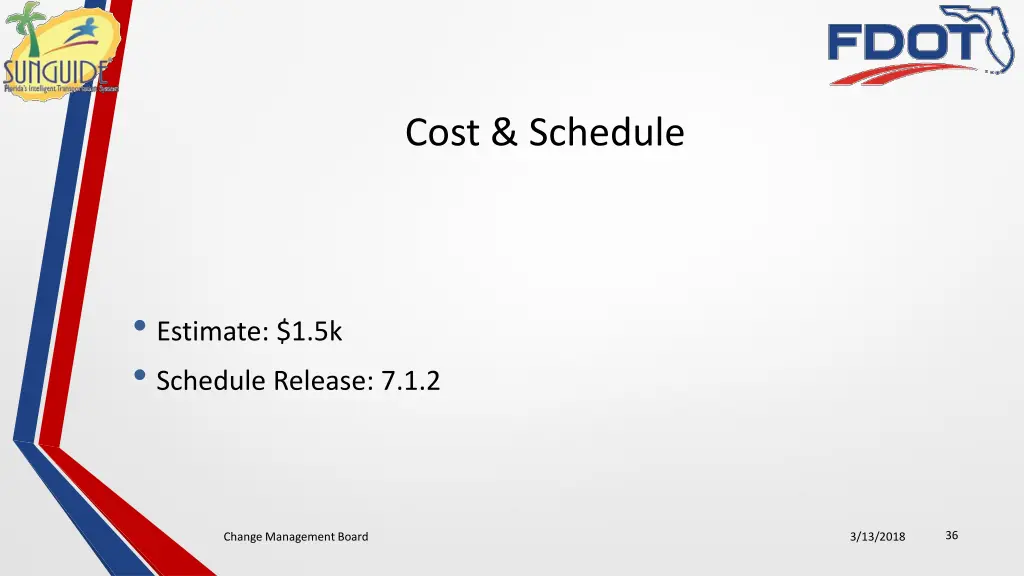 cost schedule 1