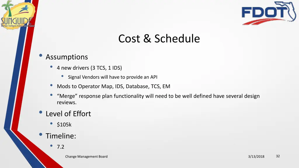 cost schedule