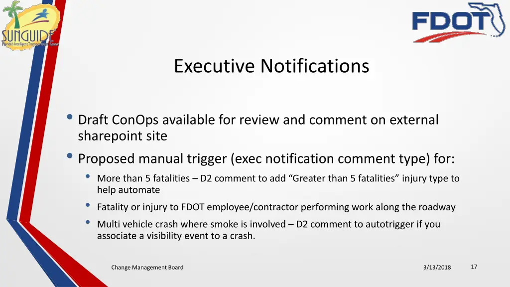 executive notifications