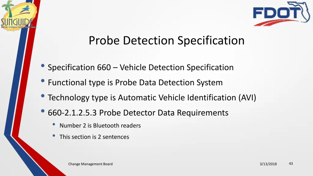 probe detection specification