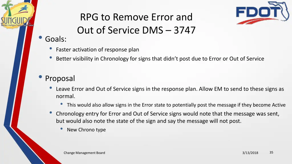rpg to remove error and out of service dms 3747 1