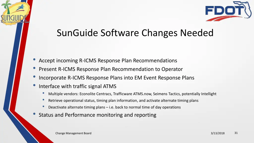 sunguide software changes needed