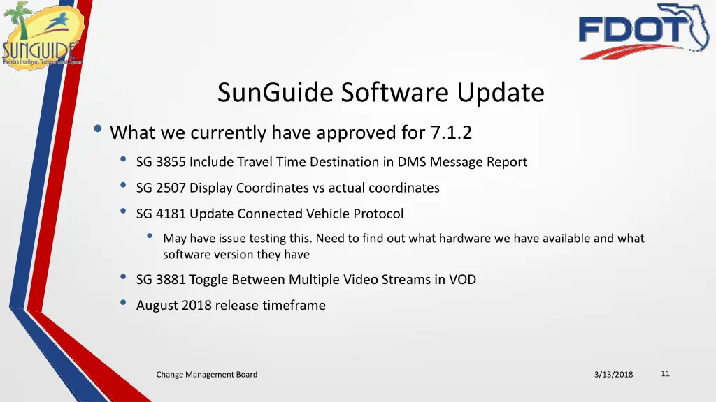 sunguide software update what we currently have
