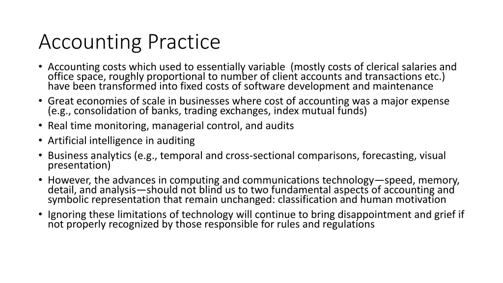 accounting practice accounting costs which used
