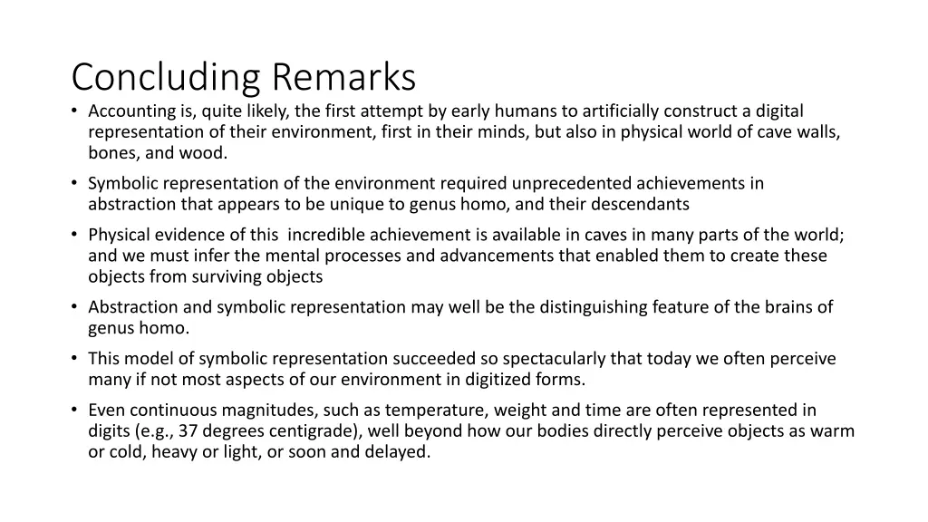 concluding remarks accounting is quite likely