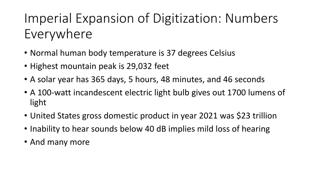 imperial expansion of digitization numbers