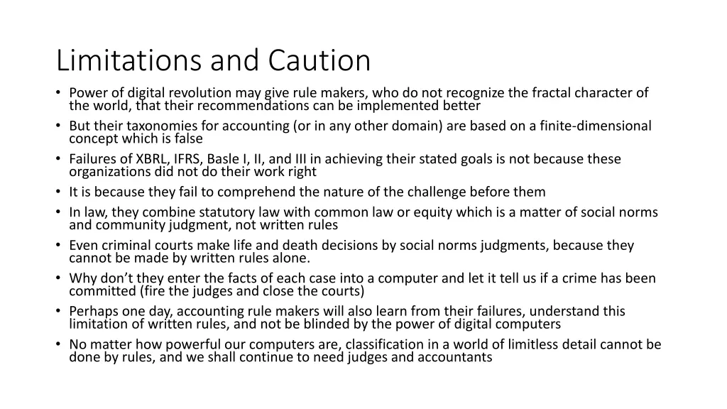 limitations and caution power of digital