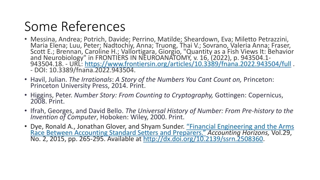 some references messina andrea potrich davide