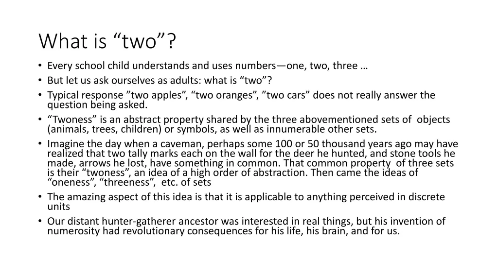 what is two every school child understands
