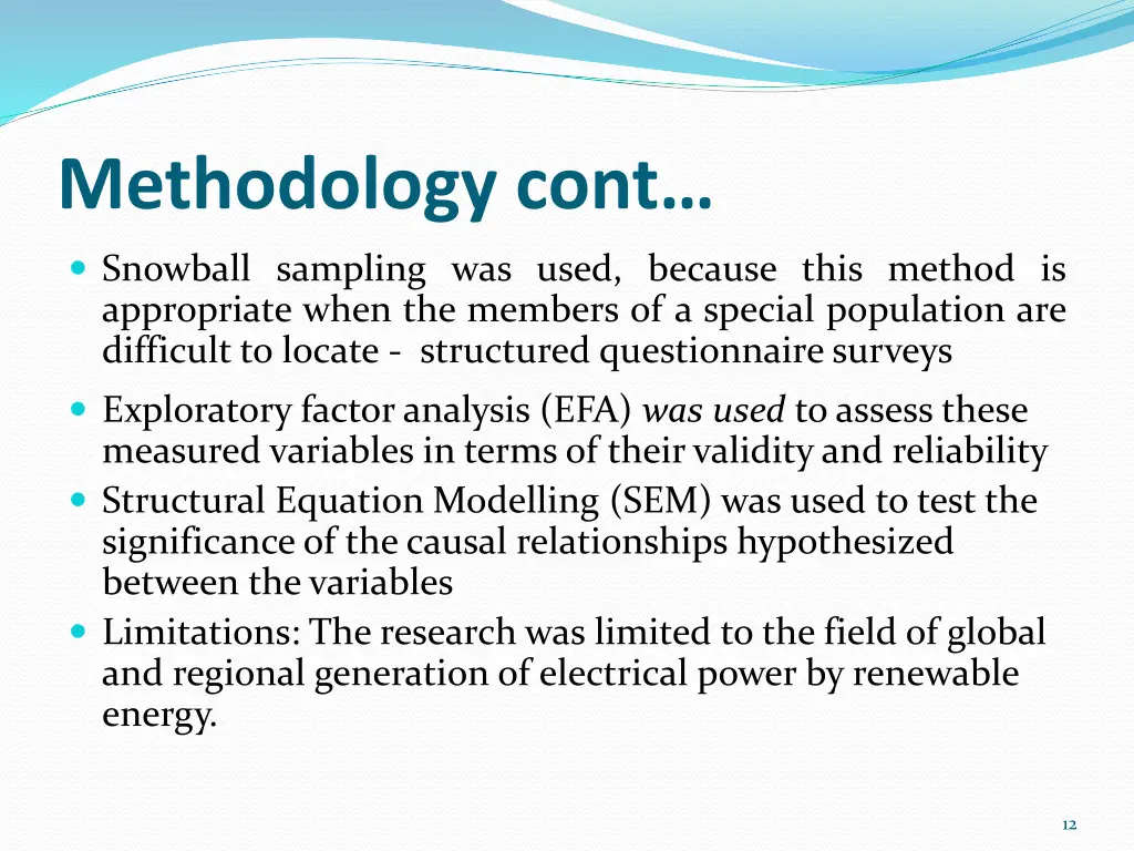 methodology cont