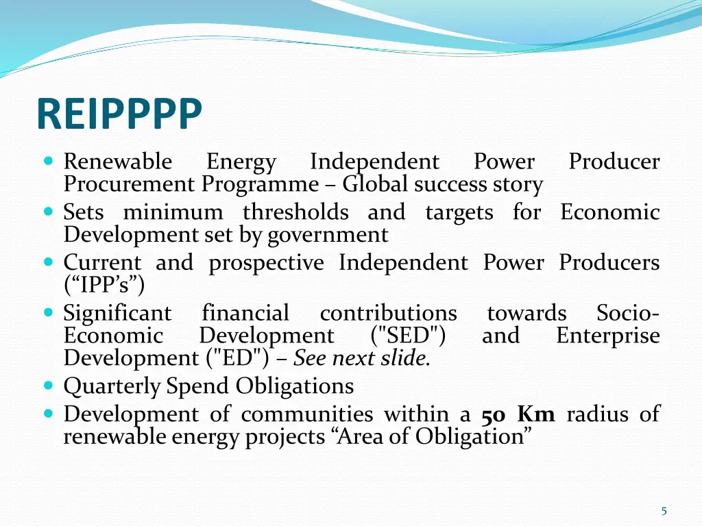 reipppp renewable procurement programme global