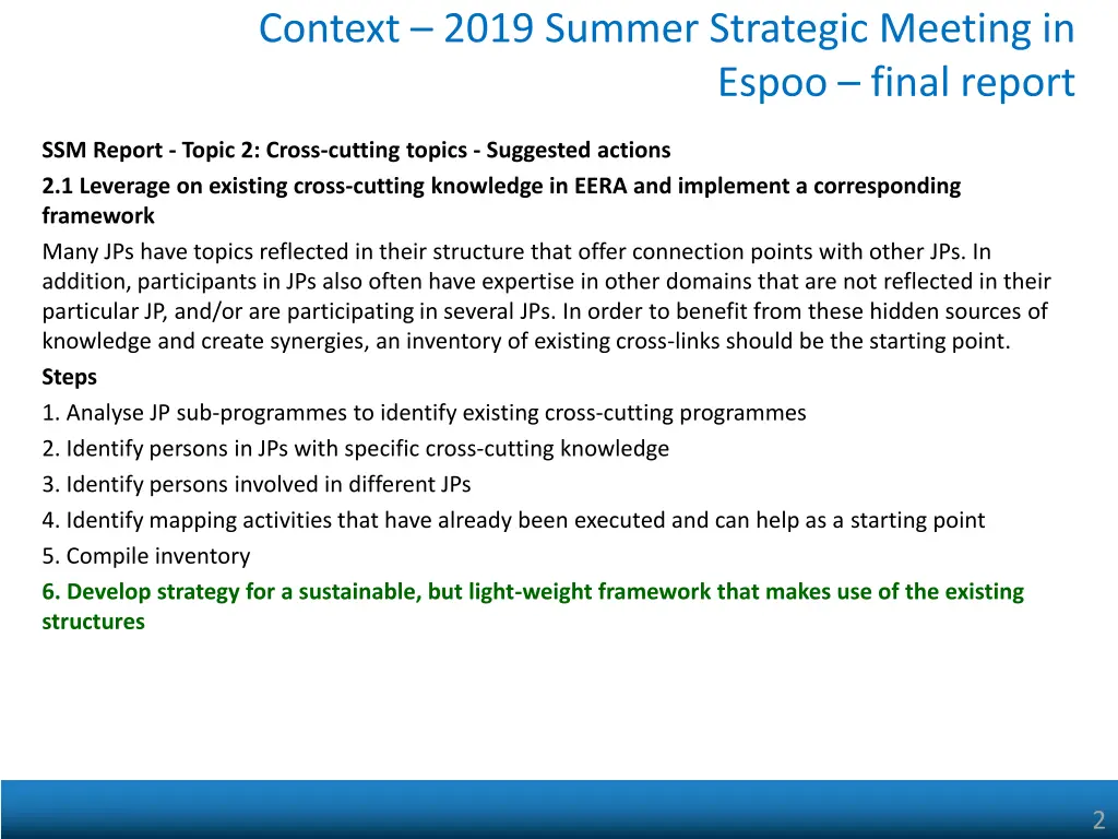context 2019 summer strategic meeting in