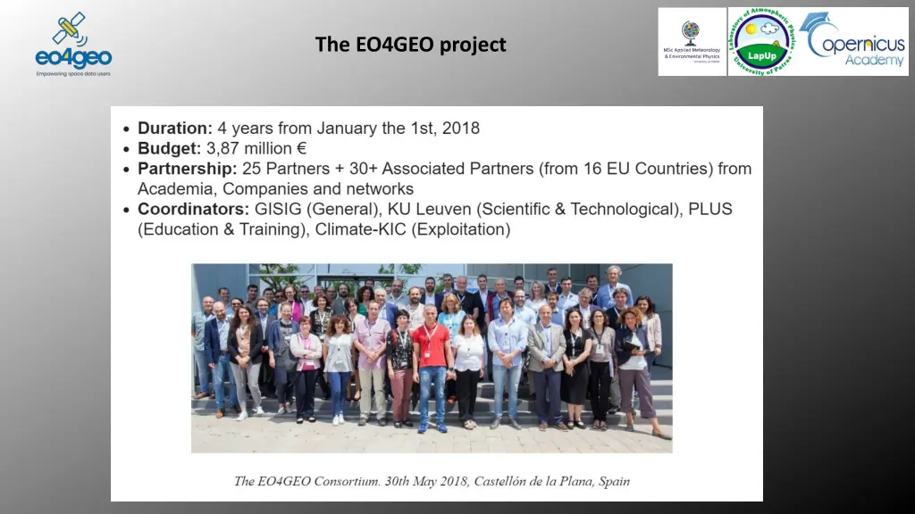 the eo4geo project 1