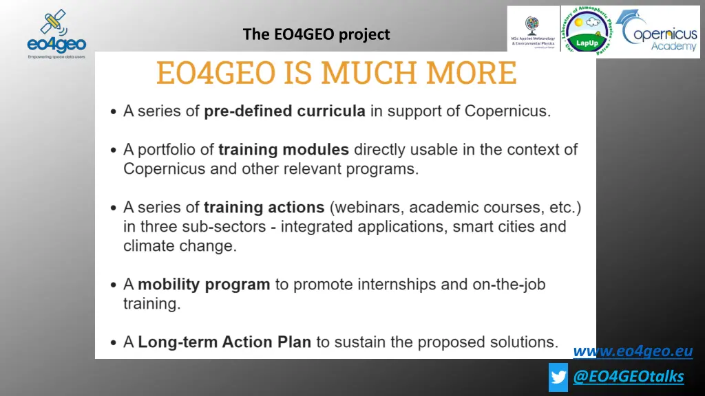 the eo4geo project 3
