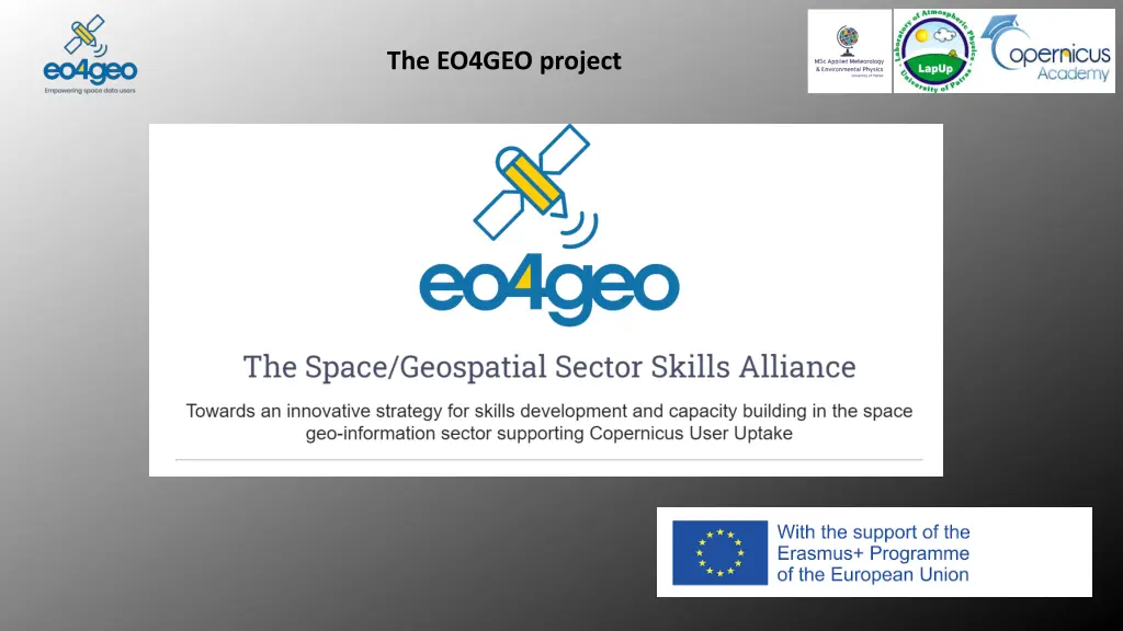 the eo4geo project