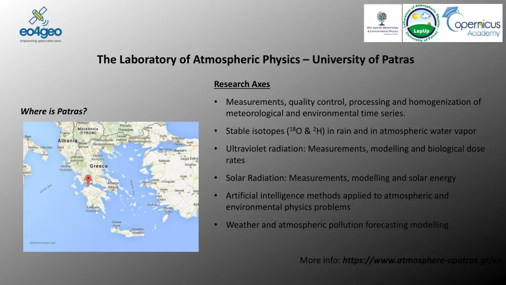 the laboratory of atmospheric physics university