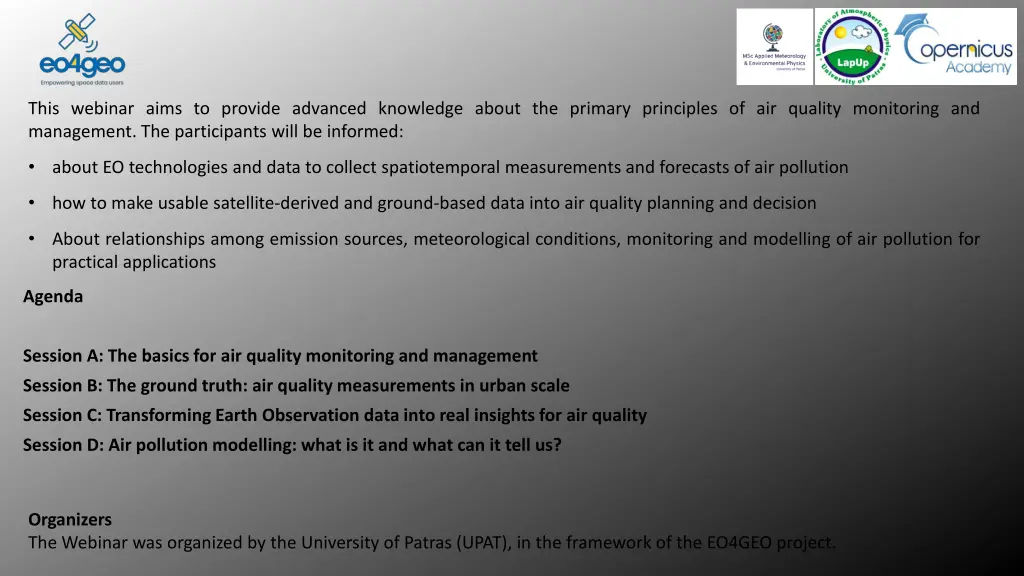 this webinar aims to provide advanced knowledge