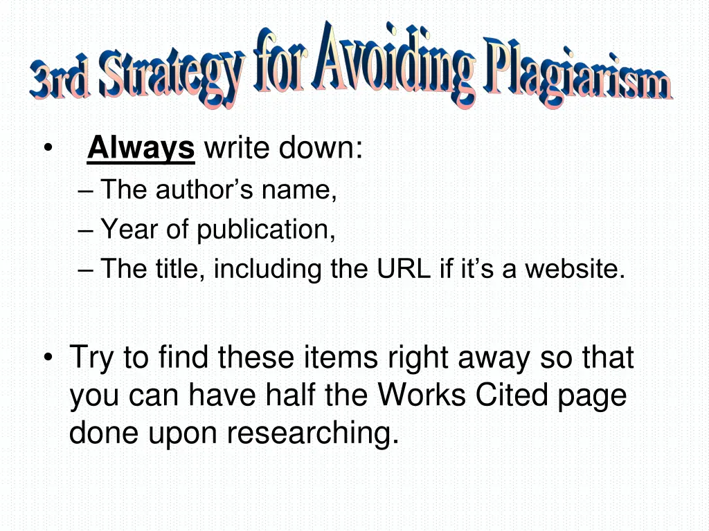 always write down the author s name year
