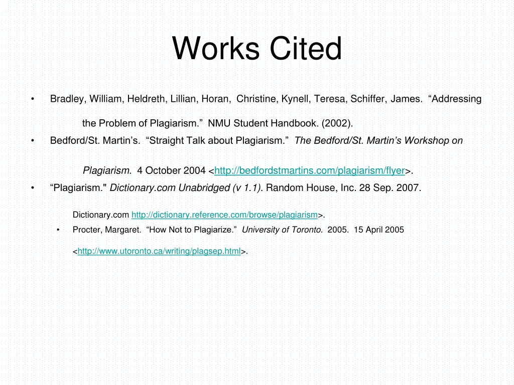 works cited