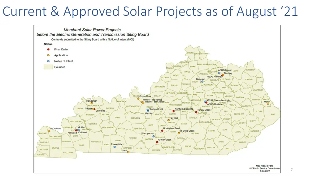 current approved solar projects as of august 21