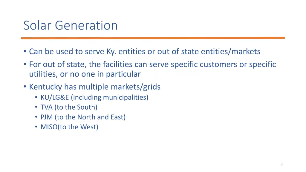 solar generation