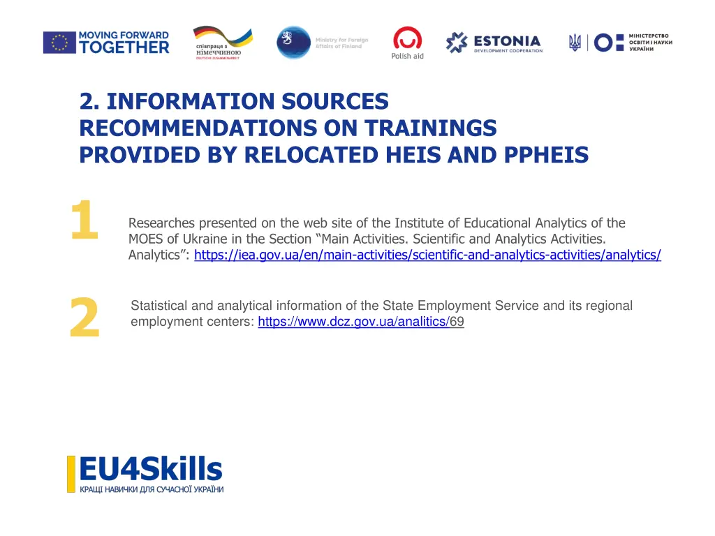 2 information sources recommendations