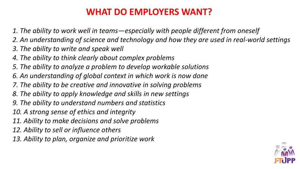 what do employers want