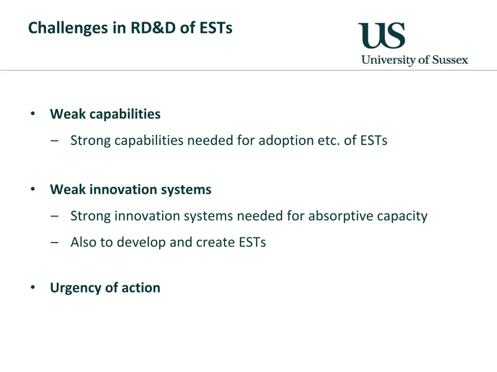 challenges in rd d of ests