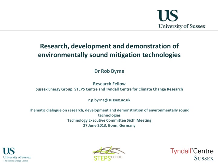 research development and demonstration