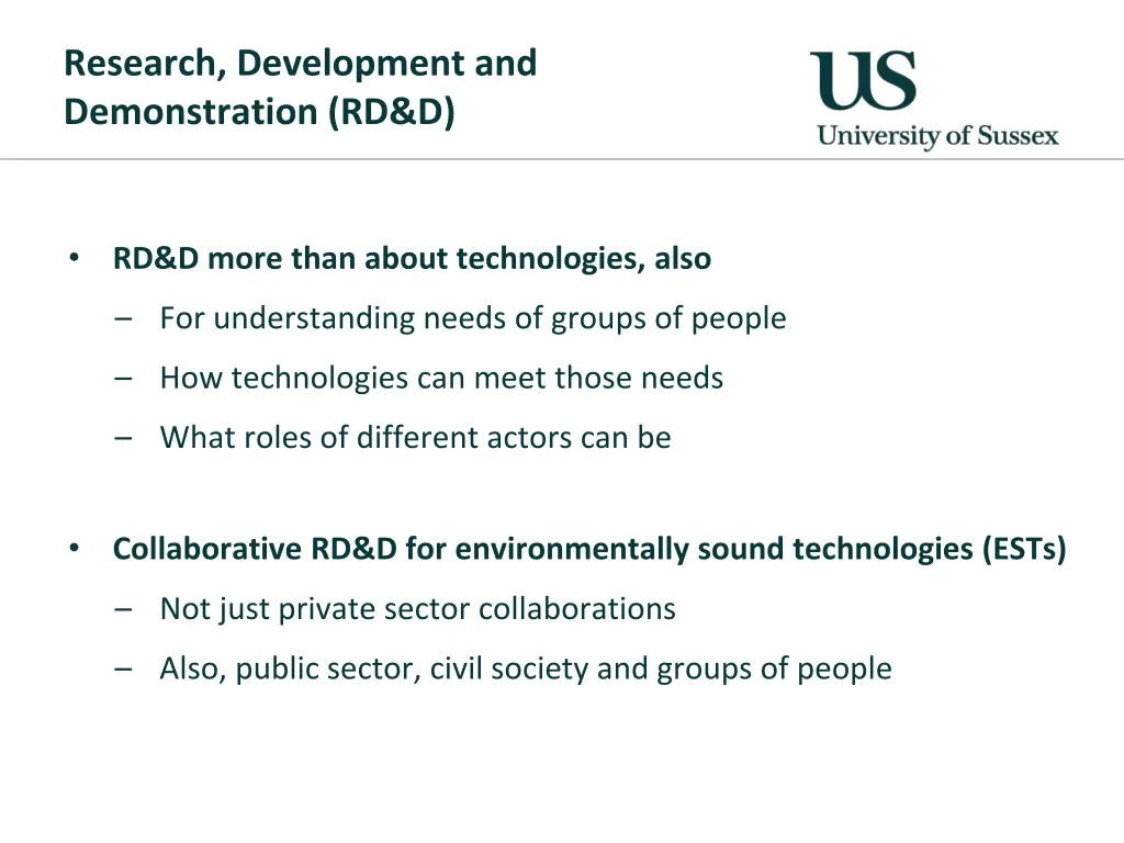 research development and demonstration rd d