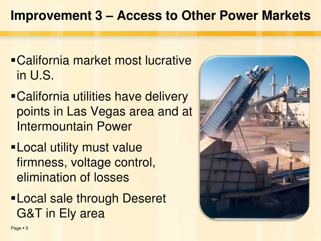 improvement 3 access to other power markets