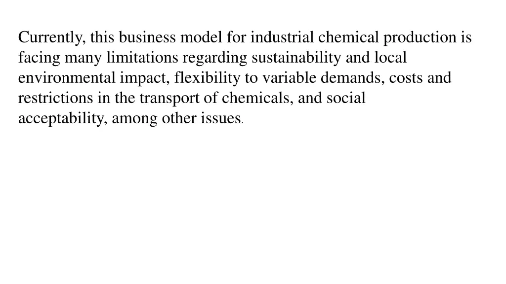 currently this business model for industrial