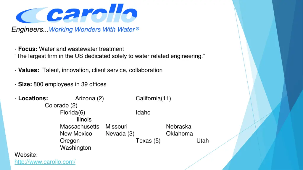 focus water and wastewater treatment the largest