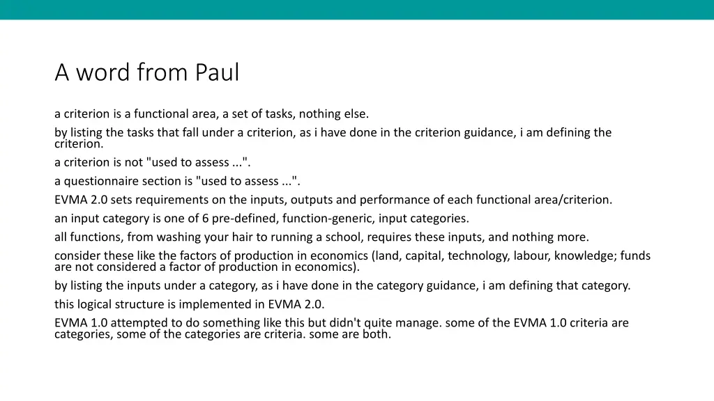 a word from paul