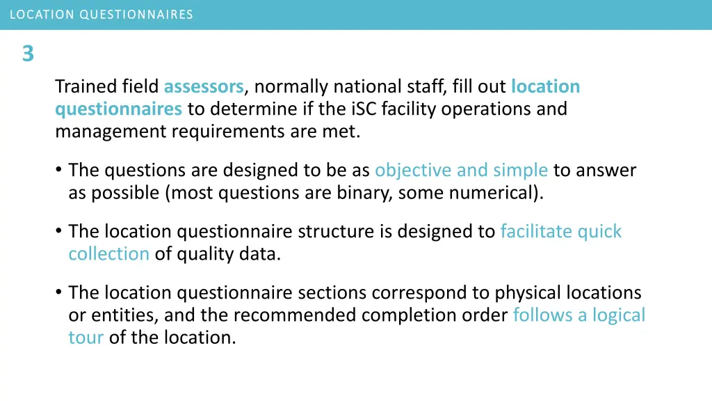 location questionnaires location questionnaires