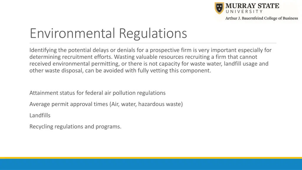 environmental regulations
