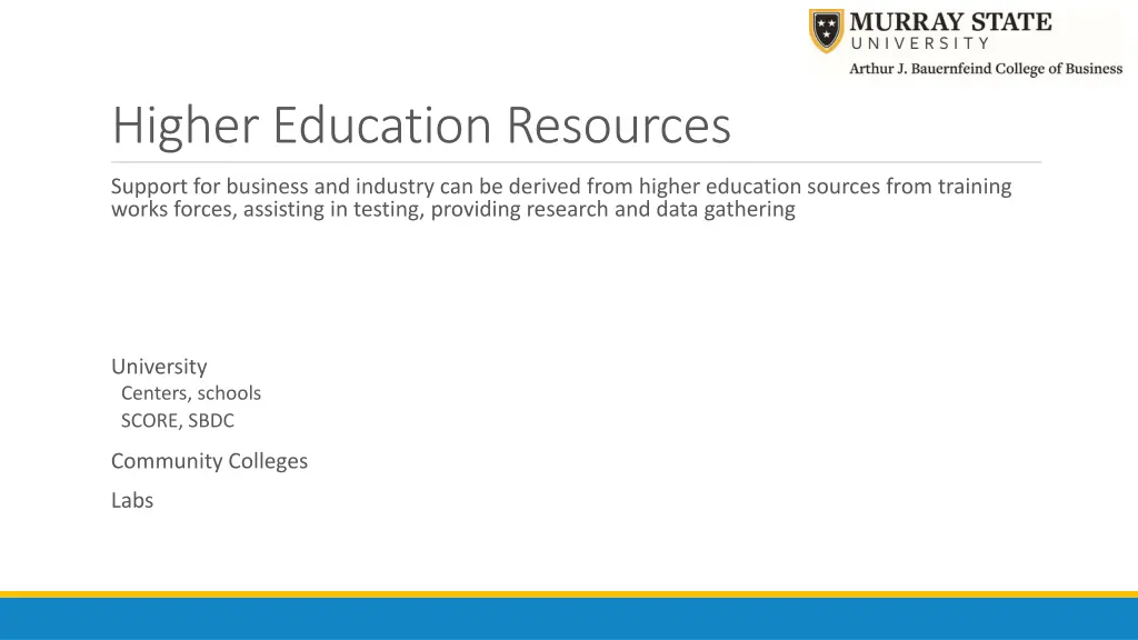 higher education resources