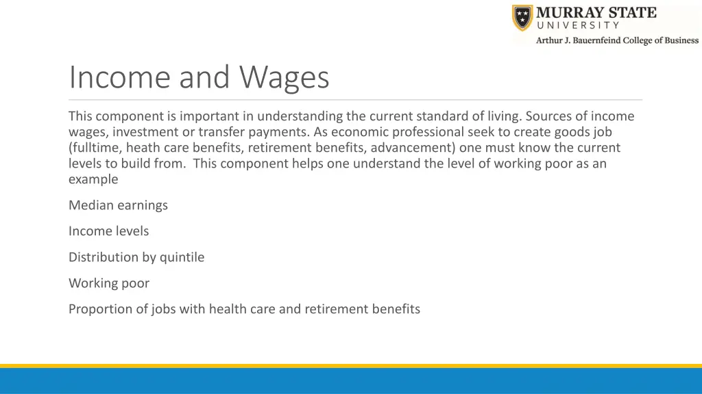 income and wages