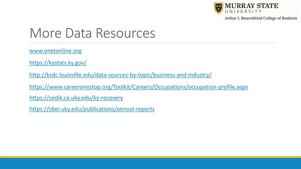 more data resources