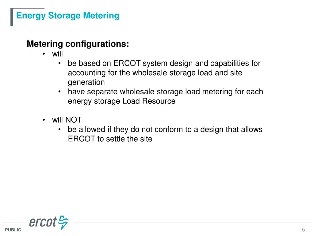 energy storage metering