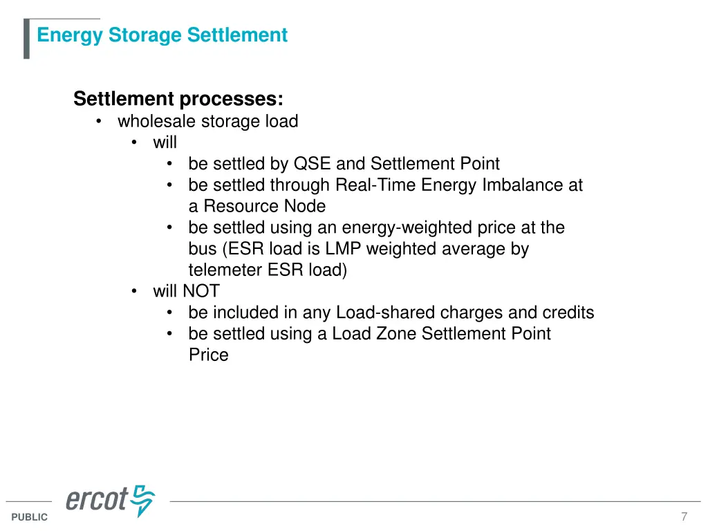 energy storage settlement
